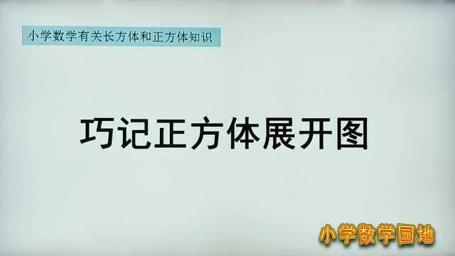 小学数学六年级同步辅导课堂 正方体表面展开图的分类和判断技巧