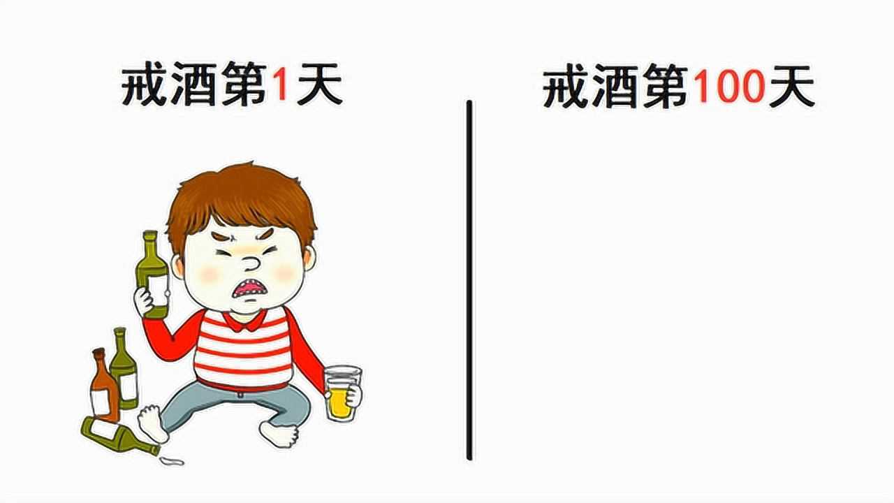 戒酒第1天vs第100天,变化太大了