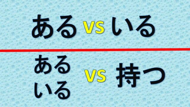 あるvsいるvs持つ 日语学习:0N1持续更新 No.040