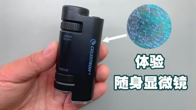 开箱体验星特朗便携显微镜,号称能放大120倍,效果到底如何?