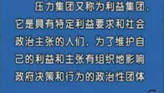 政治学原理:第三十二课( 社团组织的类型)