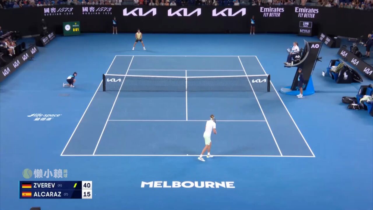 2024澳网QF 阿尔卡拉斯vs兹维列夫