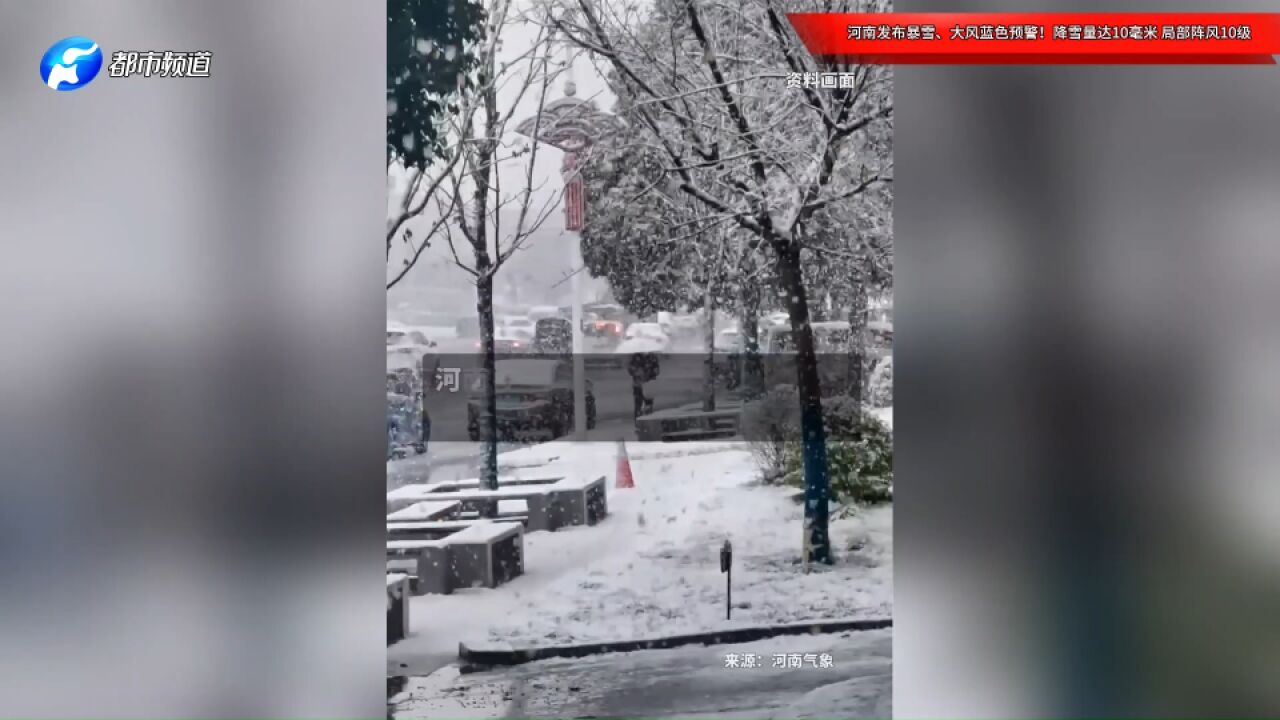 河南发布暴雪、大风蓝色预警!降雪量达10毫米,局部阵风10级!