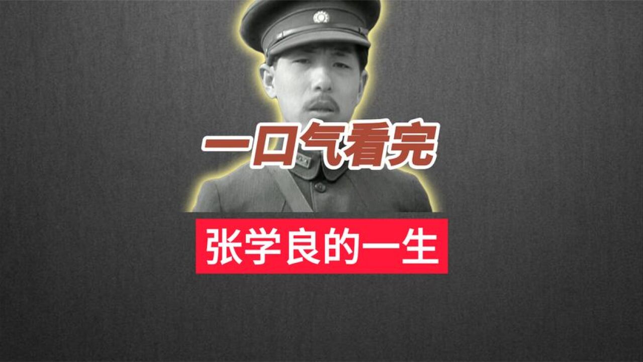 一口气看完少帅张学良的一生