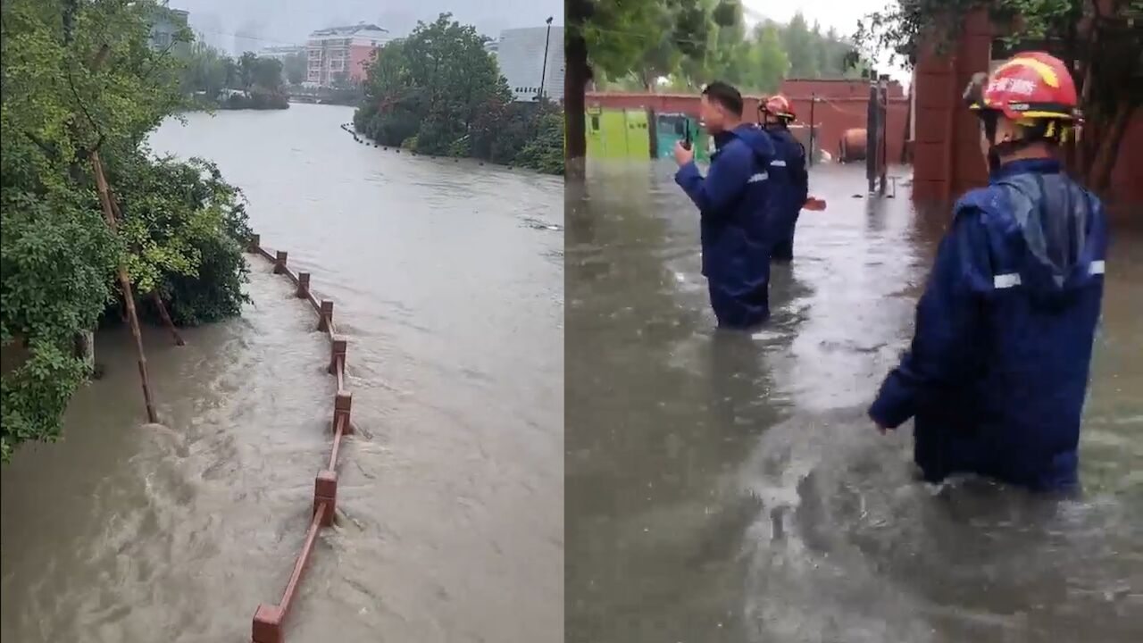 合肥遭遇强降水致部分街道积水 有居民称水位一度涨至膝盖处