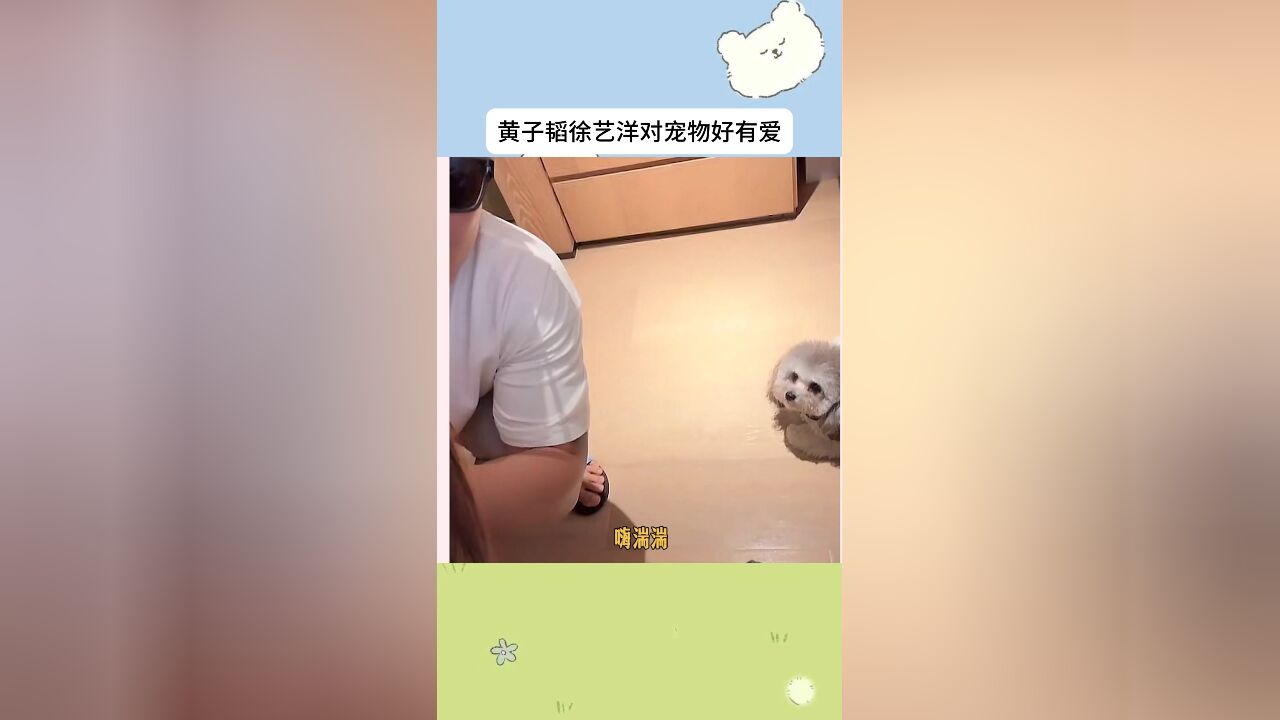 黄子韬徐艺洋对宠物好有爱