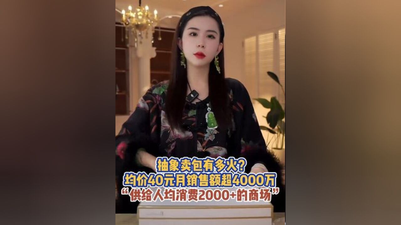 抽象卖包有多火?均价40元月销售额超4000万,“供给人均消费2000+的商场”