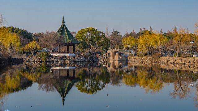 无锡蠡园的冬日,水清景美适宜放松心灵