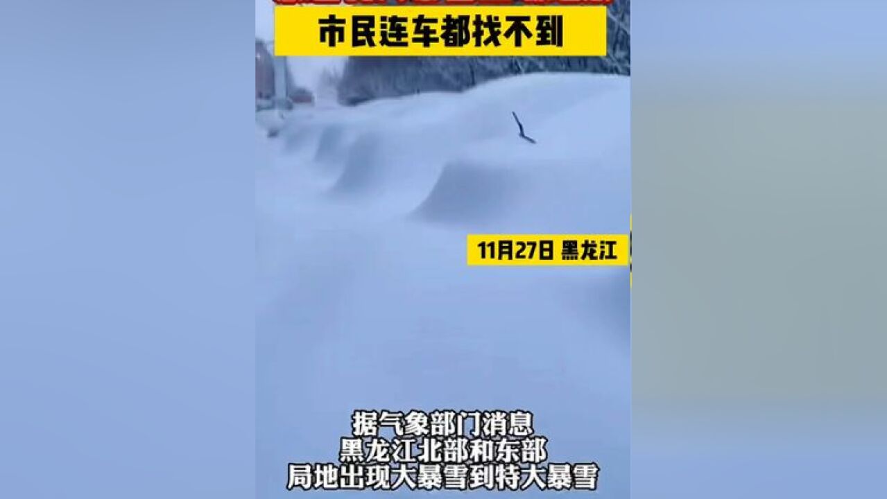 东北特大暴雪已破纪录,市民连车都找不到