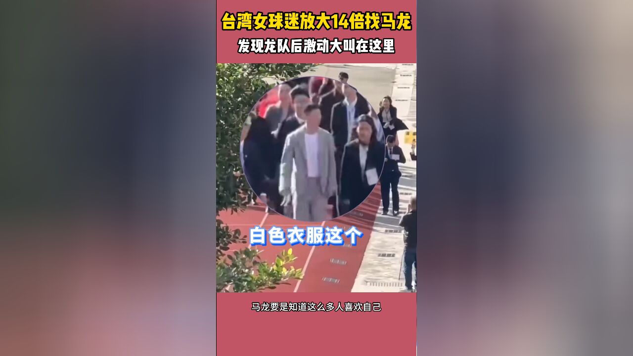 这才是真迷妹!台湾女球迷放大14倍找马龙,发现龙队后激动大叫