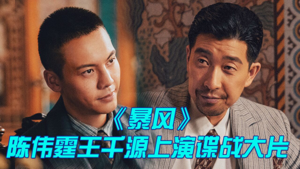 《暴风》陈伟霆王千源上演谍战大片,剧情紧凑不落俗套