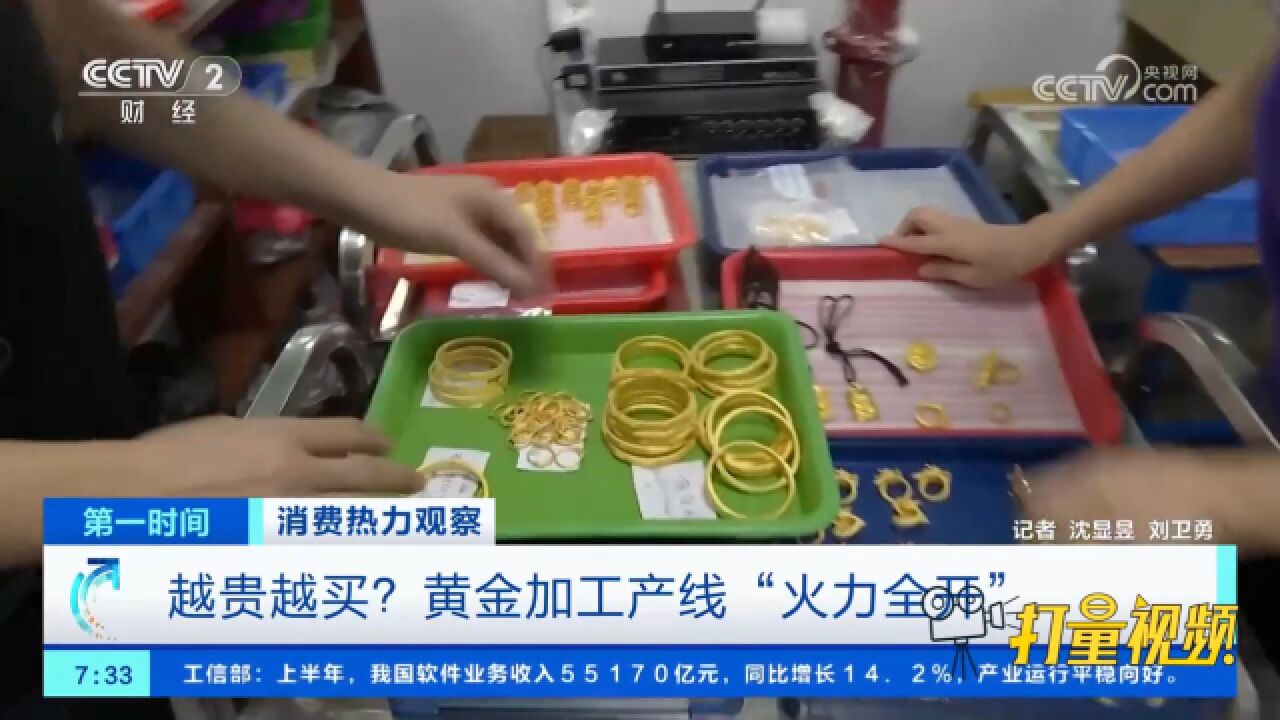 越贵越买?黄金加工产线“火力全开”,进入批量生产状态