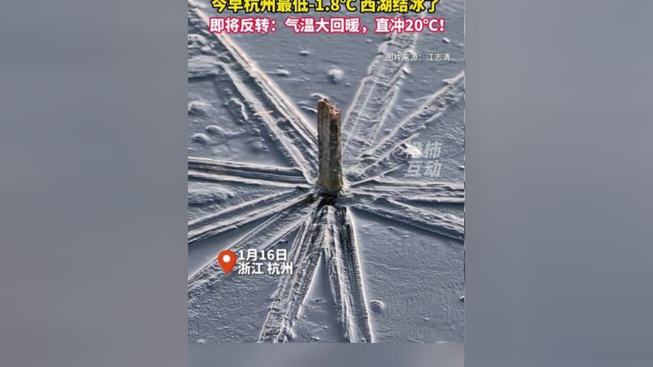 今早杭州最低气温1.8℃,入冬以来最冷!但马上反转:直冲20℃,大回暖要来了