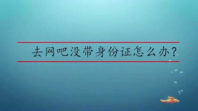 去网吧没带身份证怎么办?