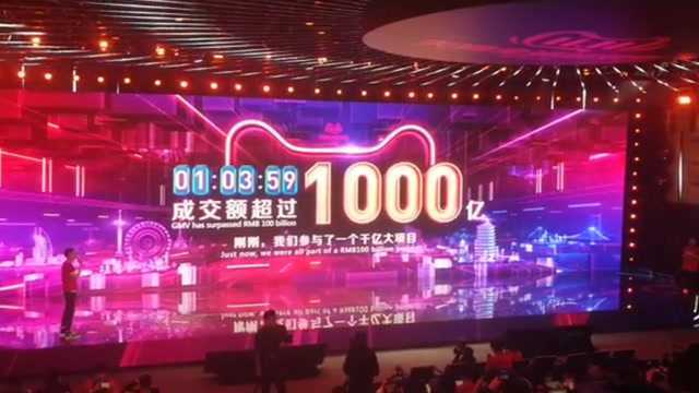 1小时3分59秒!天猫双十一破1000亿 再次刷新历年纪录