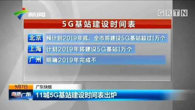 11城5G基站建设时间表出炉,有你家乡了吗?