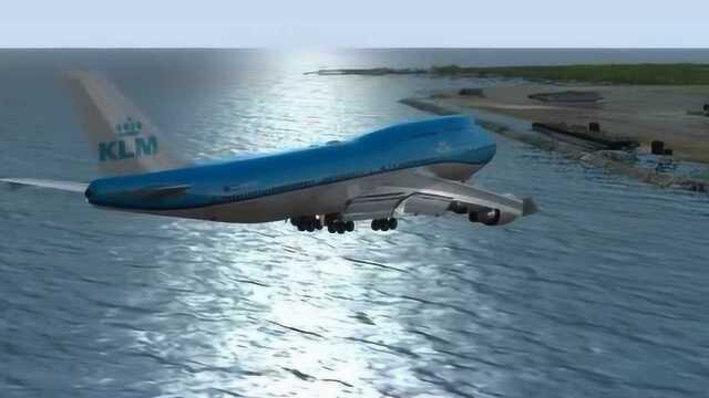 FSX:荷兰皇家航空B747406M,超轻落地哥本哈根机场!