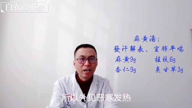 麻黄汤的药物组成及其主要功效