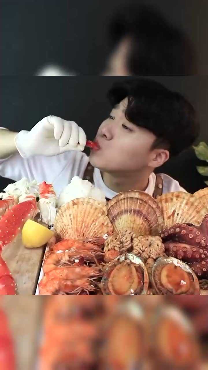 韩国吃播欧巴吃各种海鲜你最喜欢吃哪个呢