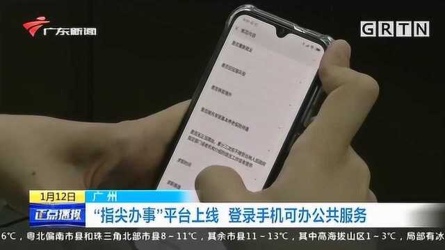 广州速度!“指尖办事”平台上线,公共服务一键搞定