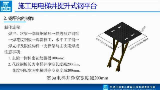 14施工用电梯井提升式钢平台装置