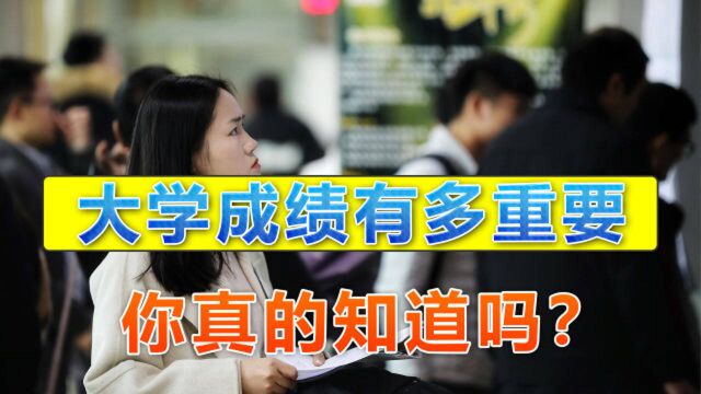 大学成绩究竟有多重要?这几件事情你一定要知道,非常有用