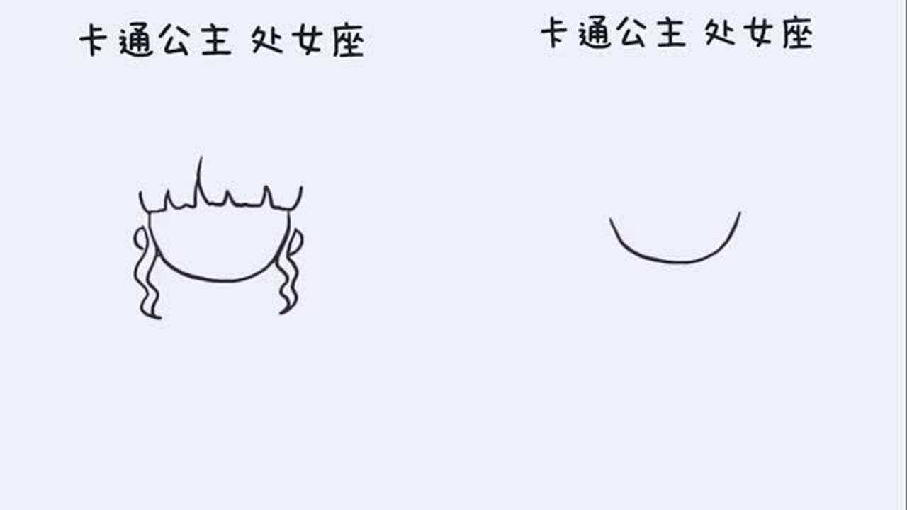 处女座星座卡通小公主每日一画可爱插画处女座