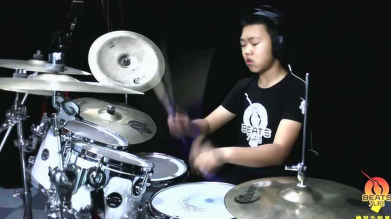 榆林九拍架子鼓学员王昕川曲目胜利鼓棒玩的溜溜