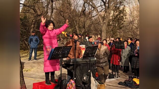 跟着张老师学唱歌,齐唱《珊瑚颂》《想延安》大同公园歌友团