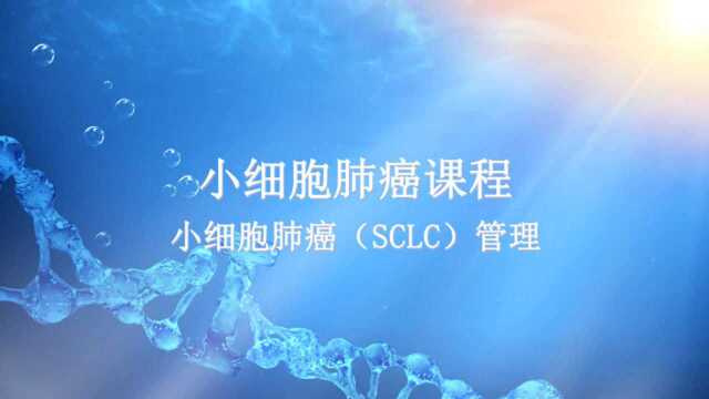 小细胞肺癌(SCLC)管理——王志杰教授 中国医学科学院肿瘤医院