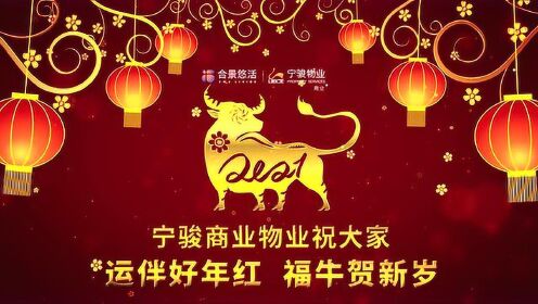 宁骏商业物业祝大家牛年新春快乐！