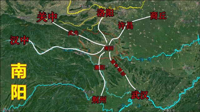 光武帝刘秀起兵之地,诸葛亮在此隐居,三维地图看水陆都会南阳