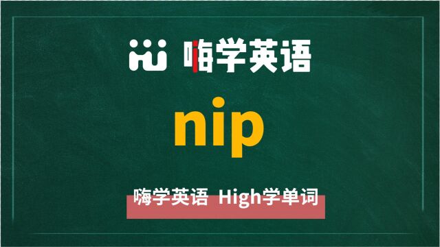 英语单词nip是什么意思,同根词有吗,同近义词有哪些,相关短语呢,可以怎么使用,你知道吗