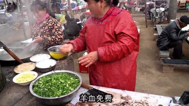 农村大集现烀羊肉60一斤,剁15元一碗满满肉,这价只有山东有