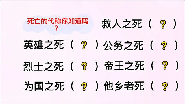 关于有些人死后的代称,你知道吗?快来看一看吧