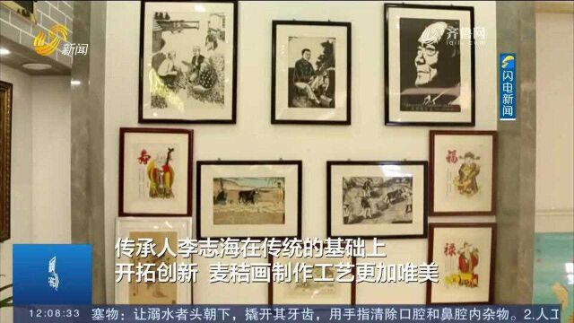 变废为宝!麦秸秆变精美画作,融入国画风格更唯美