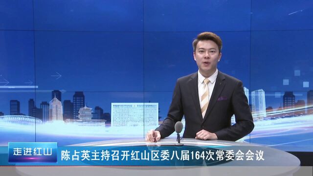 陈占英主持召开红山区委八届164次常委会会议