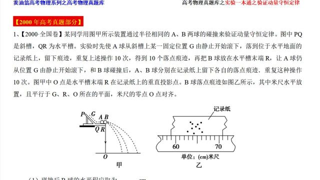 #“知识抢先知”征稿大赛# 力学实验之动量守恒定律2000