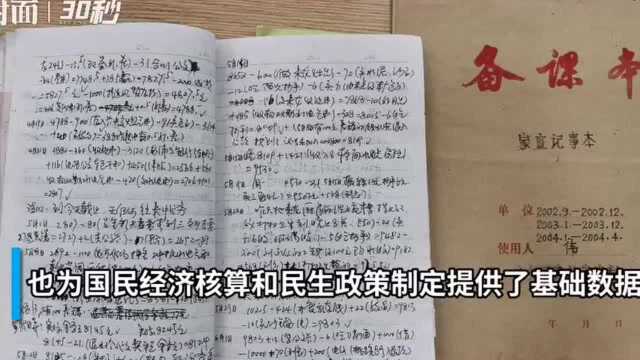 30秒 | 收支小账本民生大数据,带你看看“国家调查户”的记账本