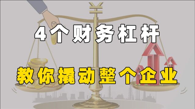 “成在销售,败在财务”:4个财务杠杆,教你撬动整个企业