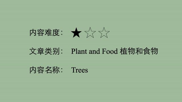 英语有声读物Trees