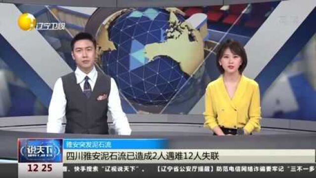 雅安突发泥石流:四川雅安泥石流已造成2人遇难12人失联