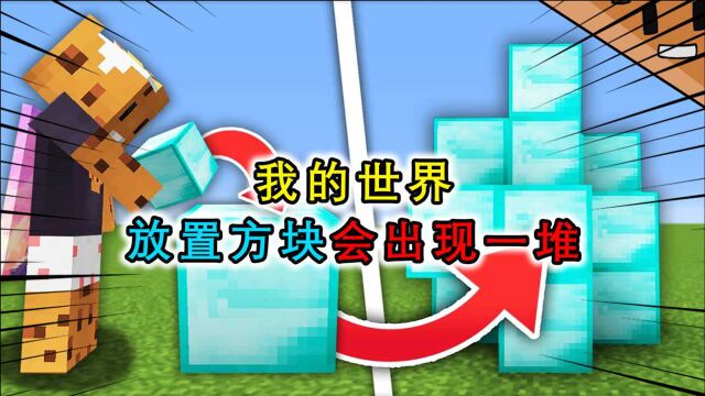 我的世界:放置方块会出现一堆,玩家决定改造一下这个世界