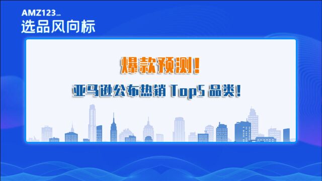 亚马逊公布热销Top5品类!旺季爆款产品预测出炉!