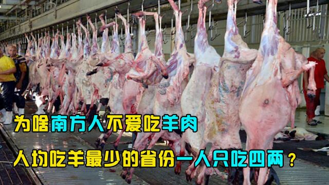 为啥南方人不爱吃羊肉?吃羊肉最少的省份,一年人均4两?