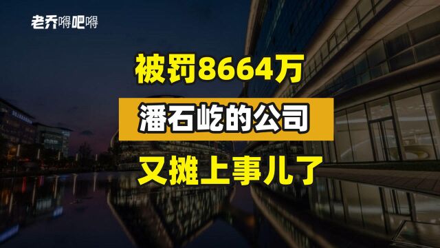 被罚8664万,潘石屹的公司又摊上事儿了