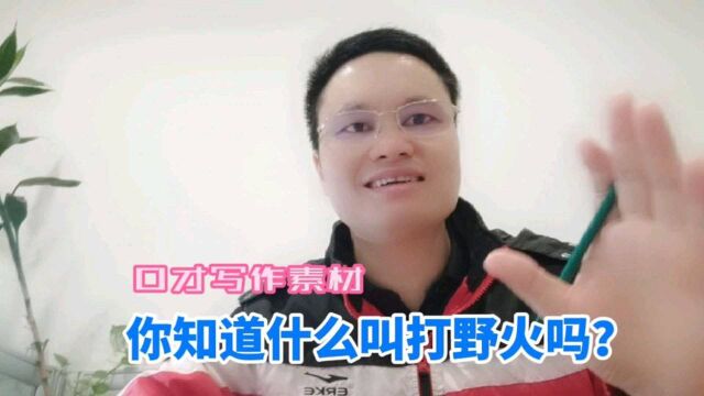 你知道什么叫打野火吗?五个有意思的俗语讲解分享,写作口才素材