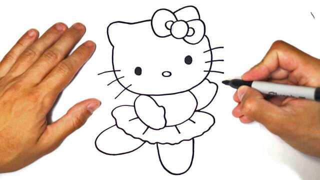 和我一起学画画,今天我们来画一只Hello Kitty!