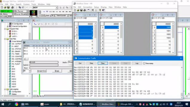 罗克韦尔MicroLogix1400实现Modbus TCP\RTU\ASCII\Socket通信协议视频教程