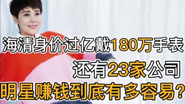 海清身价过亿戴180万手表,还有23家公司,明星赚钱到底有多容易